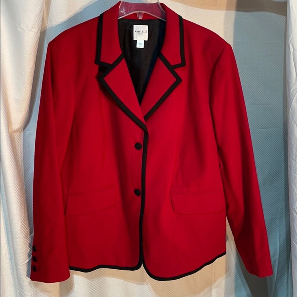 Kate Hill 20w red black accents jacket worn once